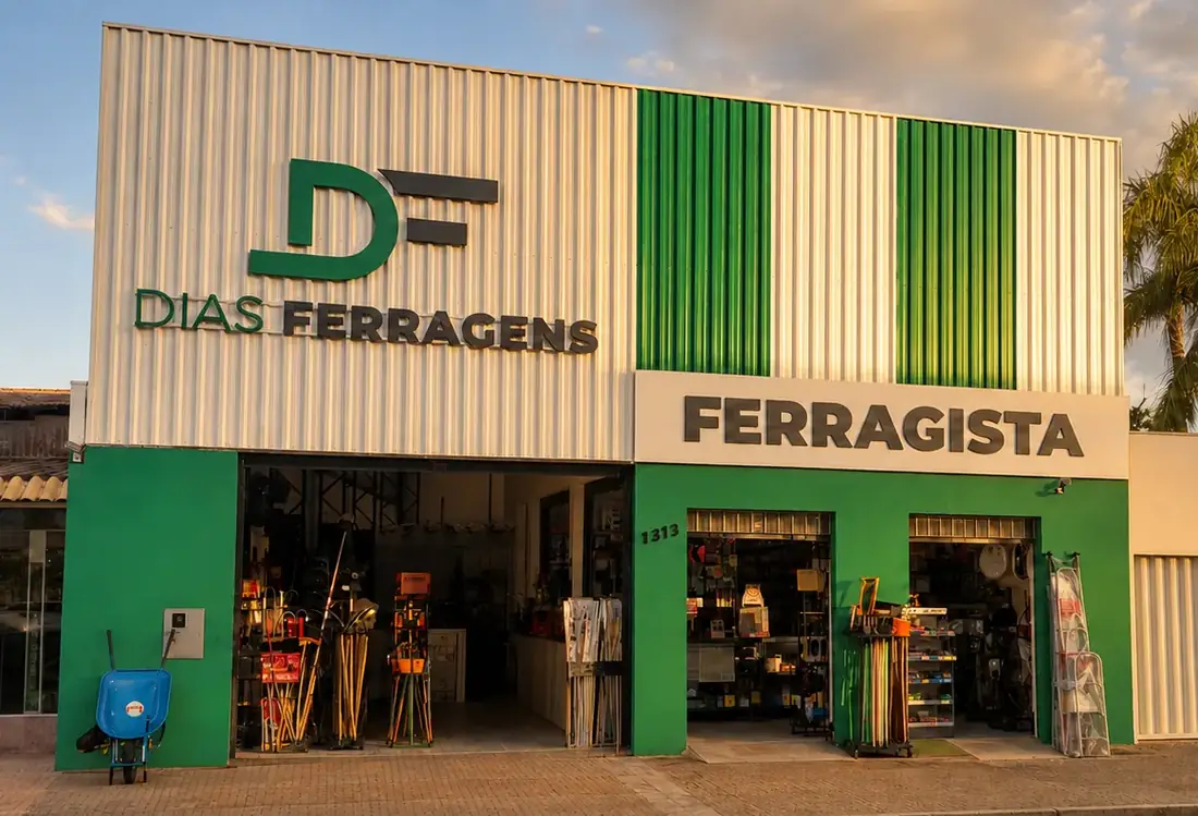 Fachada da loja Dias Ferragens em Uberlândia
